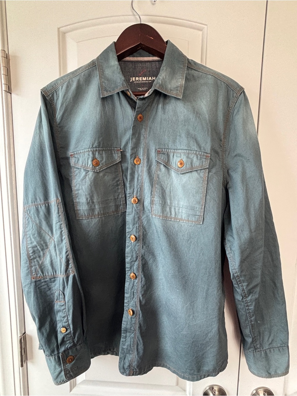 Jeremiah Vintage Denim Button Down Shirt Mens Large